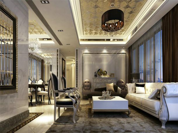 首創(chuàng)國(guó)際160平歐式風(fēng)格設(shè)計(jì)方案