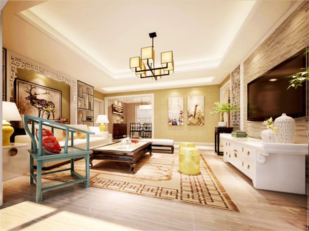 金泰·新理城130平新中式風(fēng)格設(shè)計方案