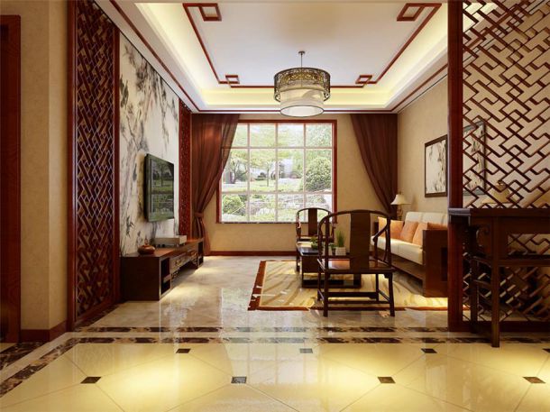 中?！ら_(kāi)元壹號(hào)140平新中式風(fēng)格設(shè)計(jì)方案