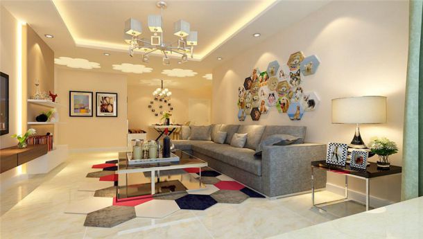 盛龍廣場小區(qū)120平簡約風(fēng)格設(shè)計方案