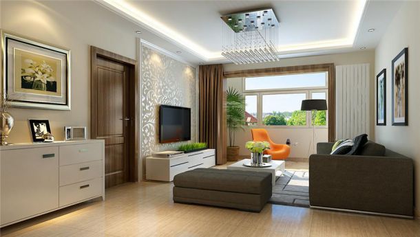 陽光麗城85平簡約風(fēng)格設(shè)計方案