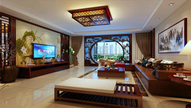 曲江官邸150平新中式風(fēng)格設(shè)計(jì)方案