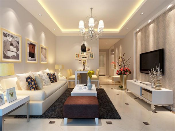 天朗藍湖樹98平簡約風格設(shè)計方案