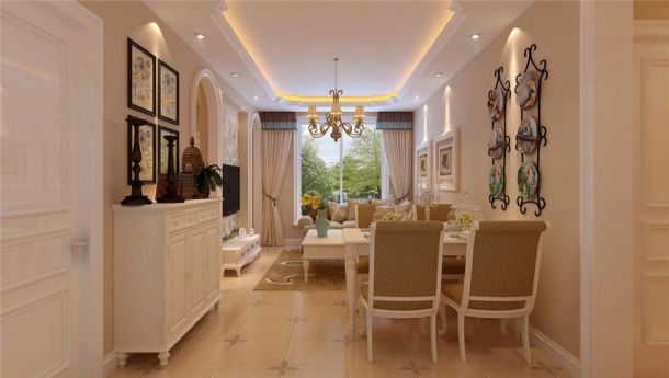 朱雀佳苑75平美式風格設(shè)計方案