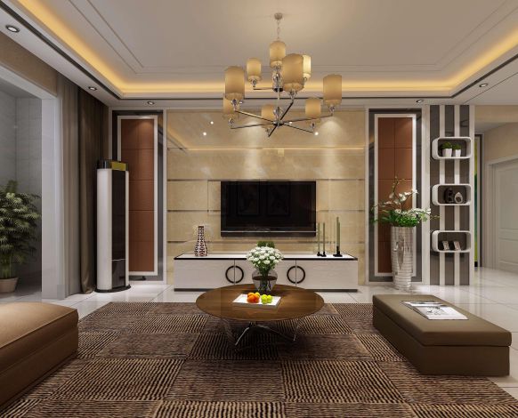 中國鐵建國際城小區(qū)138平米現代簡約風格設計方案