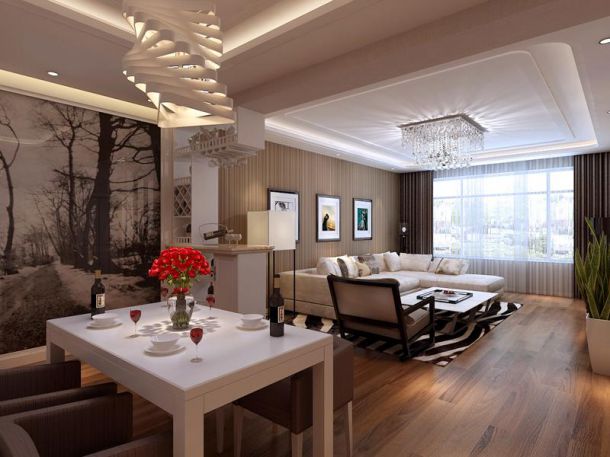 坤元time小區(qū)108平米簡約風(fēng)格設(shè)計方案