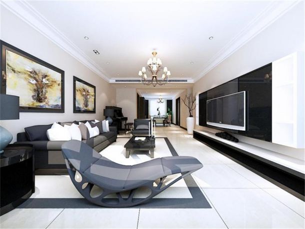 楓葉新都市140平簡約風(fēng)格設(shè)計方案