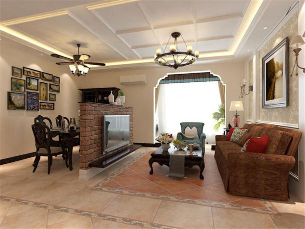 曲江明珠118平美式風格設計方案