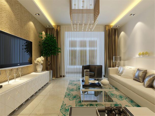 曲江金水灣90平簡約風(fēng)格設(shè)計方案
