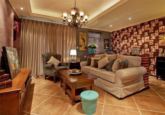 曲江金水灣90平米美式設(shè)計(jì)方案