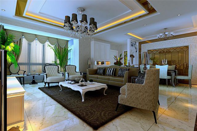 楓葉新都市140平米歐式設(shè)計(jì)方案