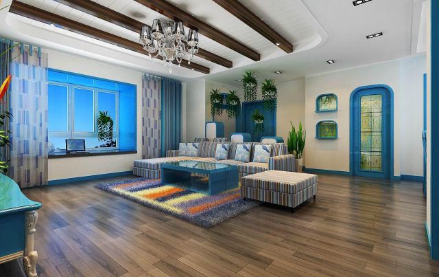 諸子階168平米地中海設(shè)計(jì)方案