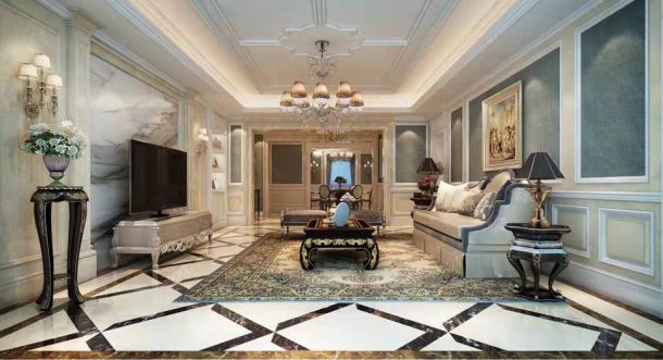 龍湖香醍西岸140平歐式風(fēng)格