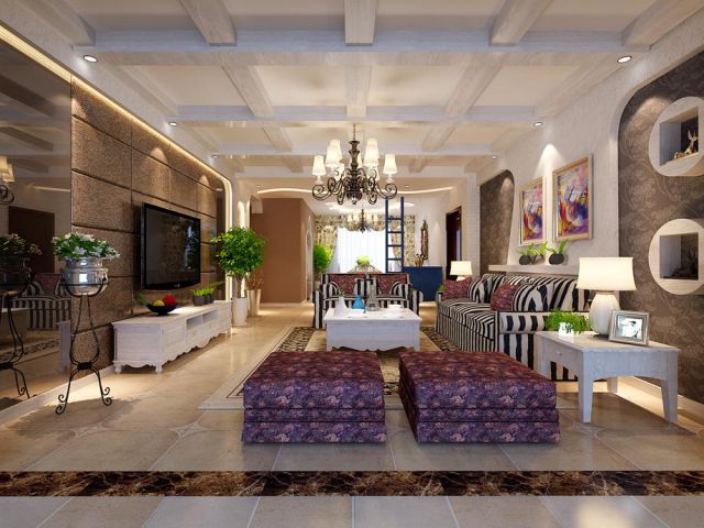 逸翠園180平米現(xiàn)代及田園風(fēng)格設(shè)計