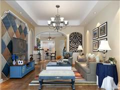 卡布奇諾國際社區(qū)130平方地中海風(fēng)格設(shè)計方案