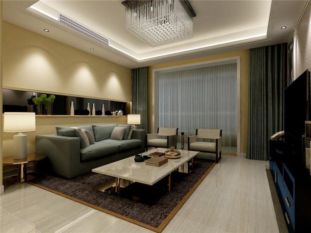 銘城國際社區(qū)150平米現(xiàn)代簡約設(shè)計(jì)方案