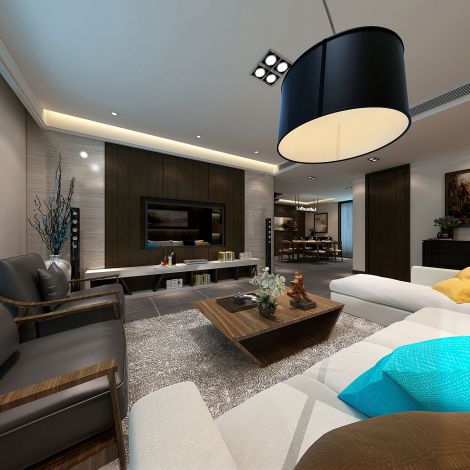 恒大國際城小區(qū)128平米現(xiàn)代簡約風(fēng)格設(shè)計方案