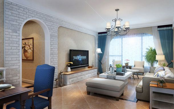 西安雅居樂(lè)鉑瑯峯168平五居室-田園風(fēng)格