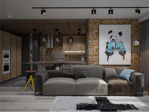 西市佳郡/210平米/工業(yè)風格裝修