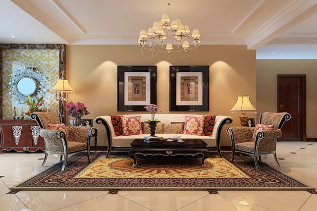 白樺林國(guó)際145平米歐式風(fēng)格設(shè)計(jì)