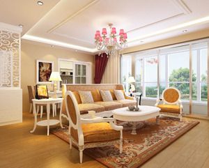 金科天籟城110平米簡(jiǎn)歐風(fēng)格設(shè)計(jì)方案