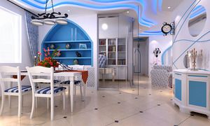 白樺林間97平米地中海風(fēng)格設(shè)計(jì)方案