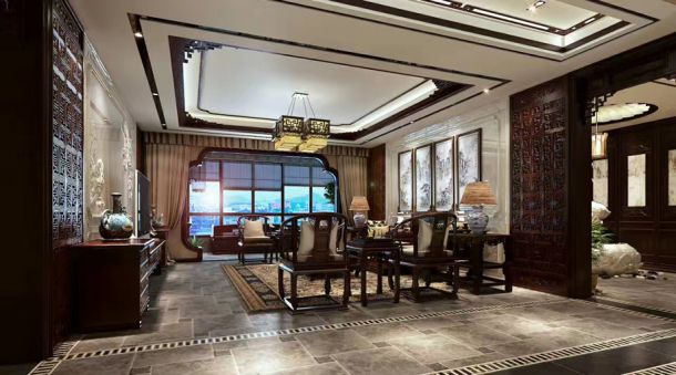 曲江華府/170平米/中式裝修設(shè)計