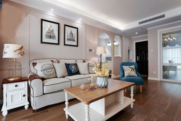 金輝世界城/140平米/美式風(fēng)格設(shè)計裝修