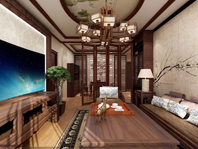 金輝c園98平米新中式風格設(shè)計