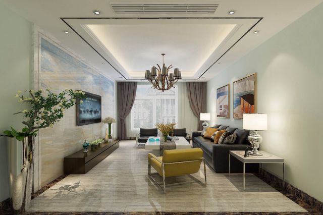 浐灞半島120平米現(xiàn)代簡約風格設計案例