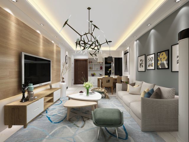 陽光臺365小區(qū)90平米現(xiàn)代簡約風(fēng)格設(shè)計案例