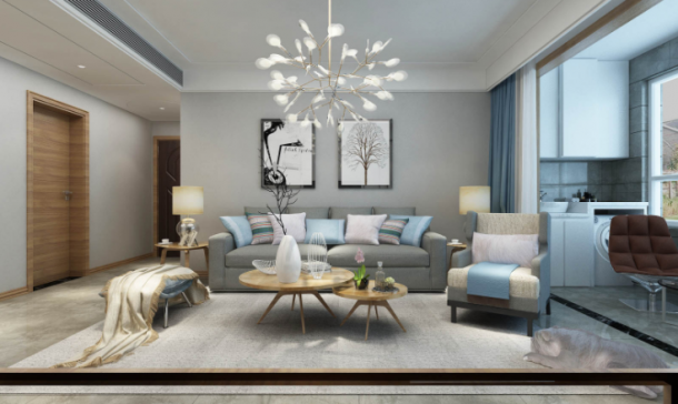 華遠楓悅137平米三居室現(xiàn)代簡約風格設(shè)計方案效果圖參考