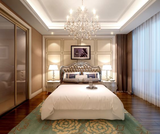 融僑城148平米歐式風(fēng)格裝修設(shè)計(jì)效果圖