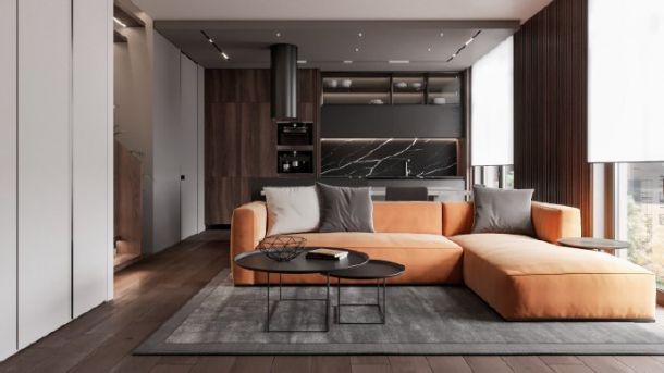 航天城90平米現(xiàn)代簡約風格裝修設計效果圖