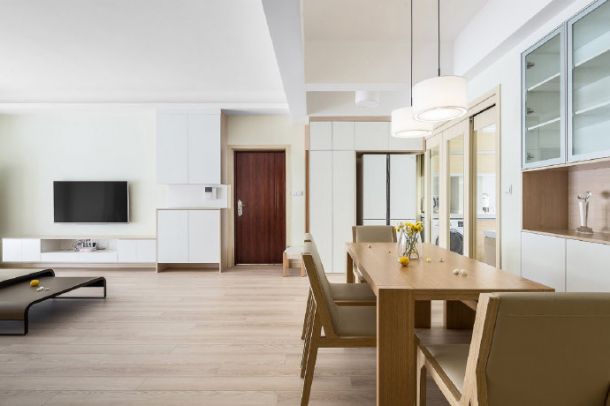 國色天香小區(qū)90平米簡約風格裝修設計效果圖