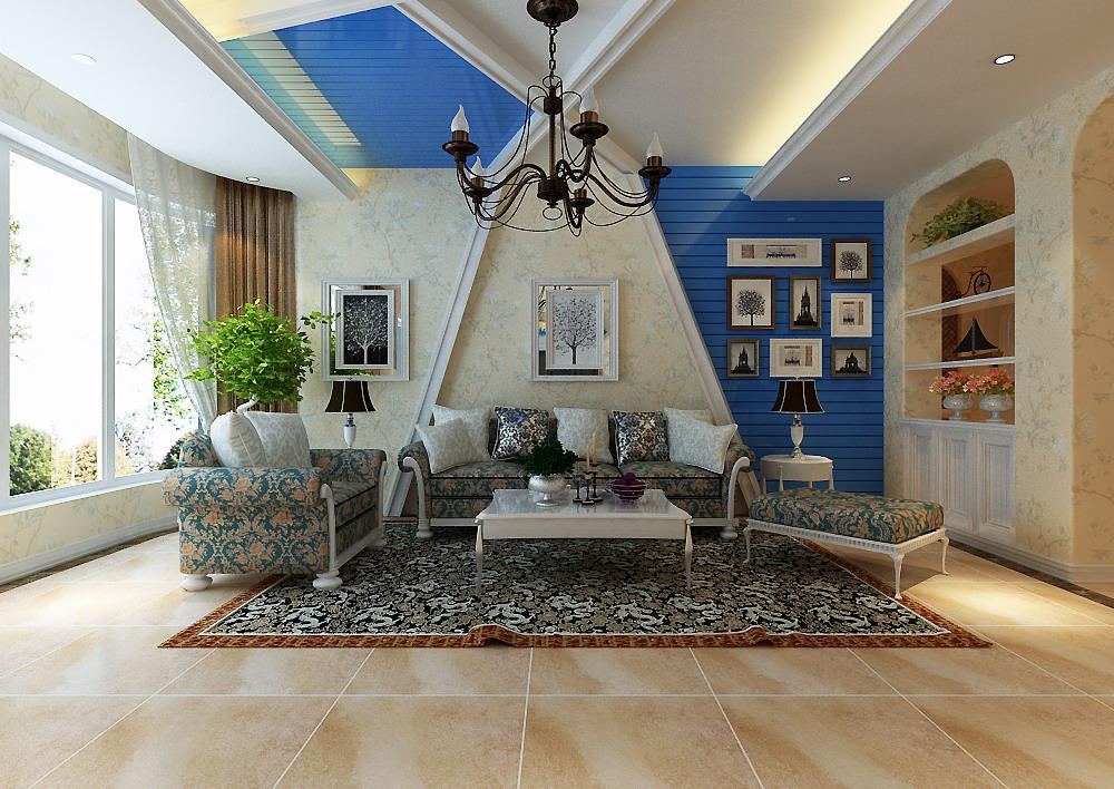 陽光臺130平地中海風(fēng)格設(shè)計方案