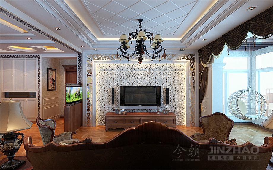 天賜頤府150平米簡歐風格設計方案