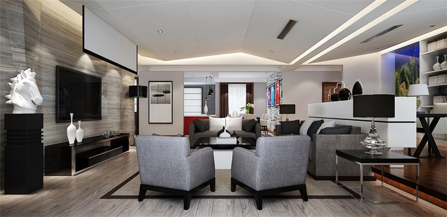 閻良馨苑128平簡約風格設計方案