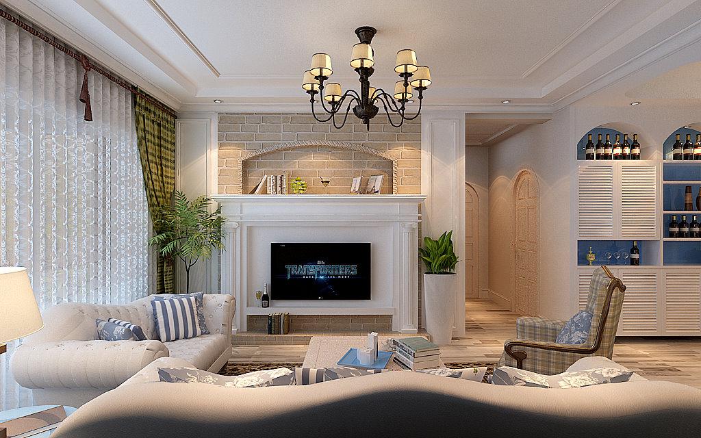 陽光臺365小區(qū)120平地中海風格設計方案