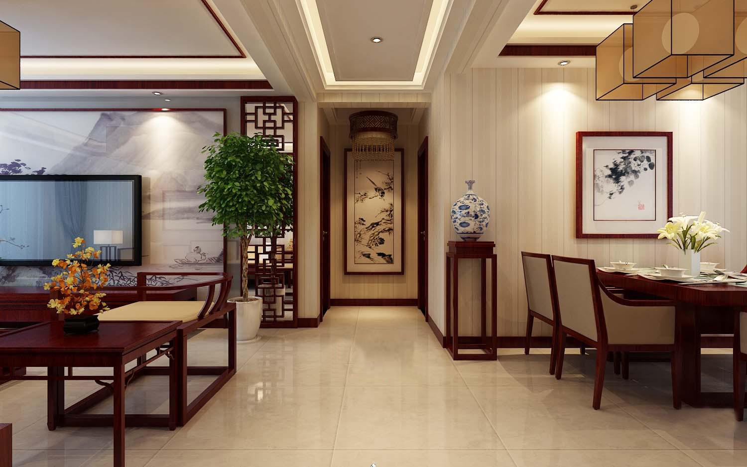 中海開元壹號(hào)小區(qū)175平米新中式風(fēng)格設(shè)計(jì)方案