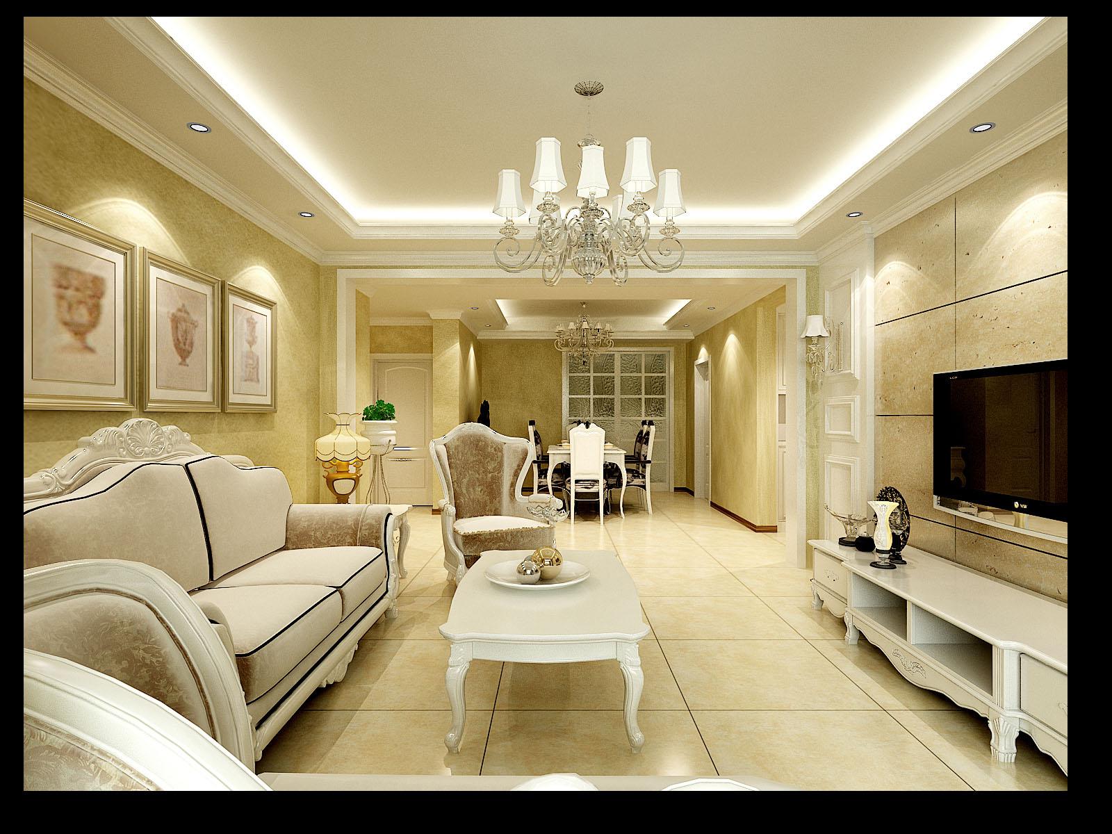 龍湖香醍國際140平米簡歐風(fēng)格設(shè)計(jì)方案