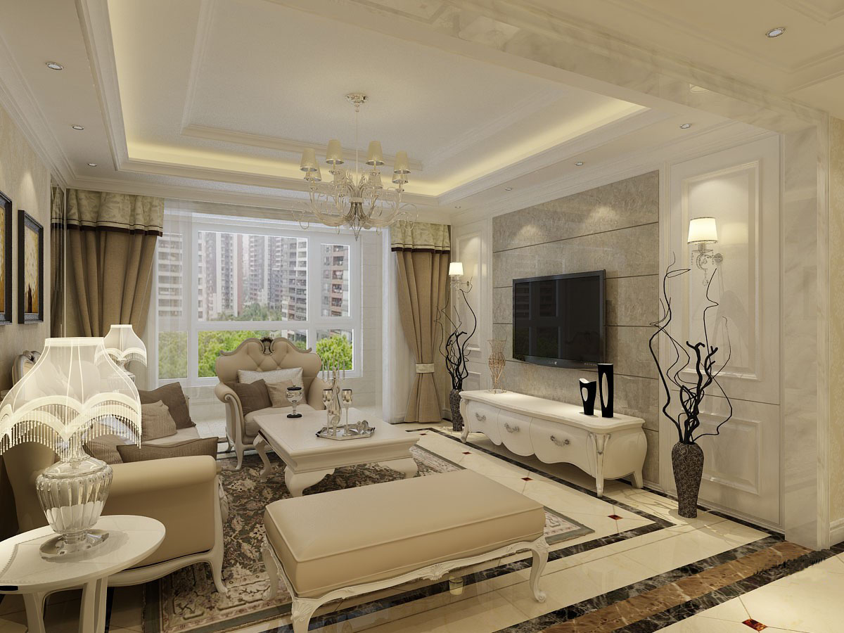 中海·開元壹號(hào)137平簡(jiǎn)歐風(fēng)格設(shè)計(jì)方案