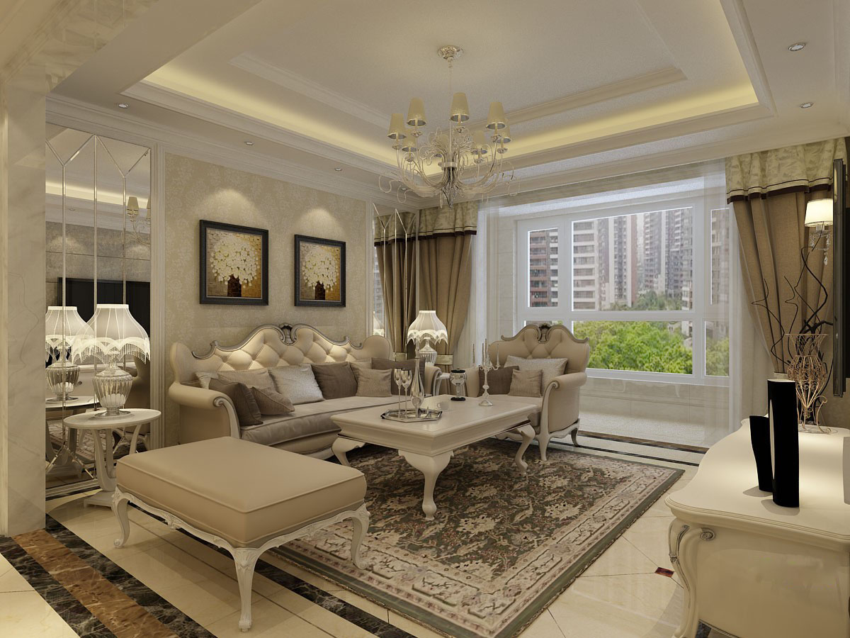 中?！ら_元壹號(hào)137平簡(jiǎn)歐風(fēng)格設(shè)計(jì)方案