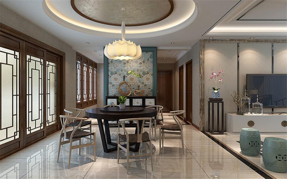 亮麗家園148平新中式設(shè)計方案