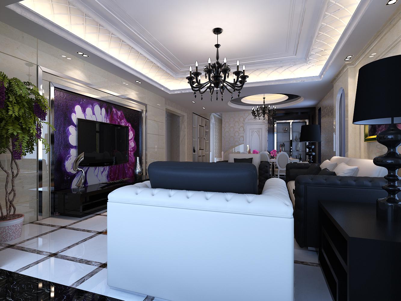 龍湖香醍148平歐式風(fēng)格設(shè)計(jì)方案