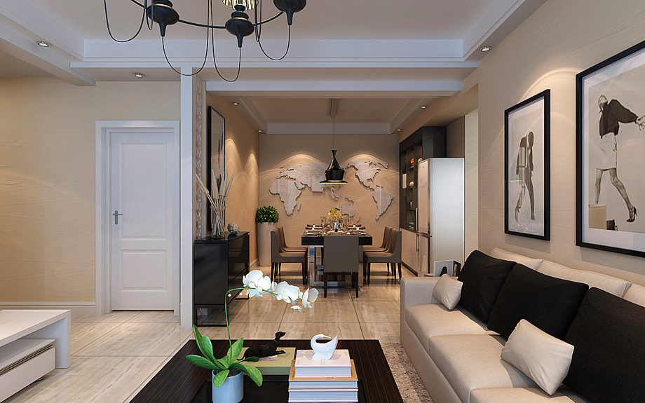 亮麗家園115平簡約風(fēng)格設(shè)計方案