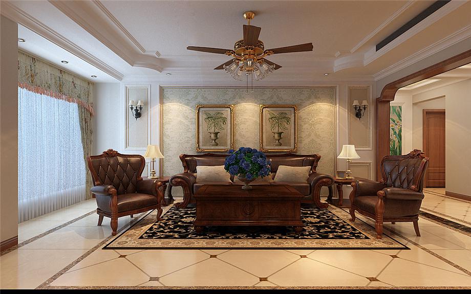 蘭亭坊小區(qū)147平美式鄉(xiāng)村風格設計方案