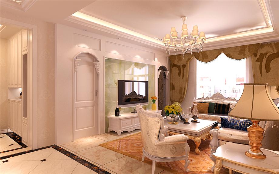 周至縣世紀(jì)星城小區(qū)131平簡(jiǎn)歐風(fēng)格方案設(shè)計(jì)