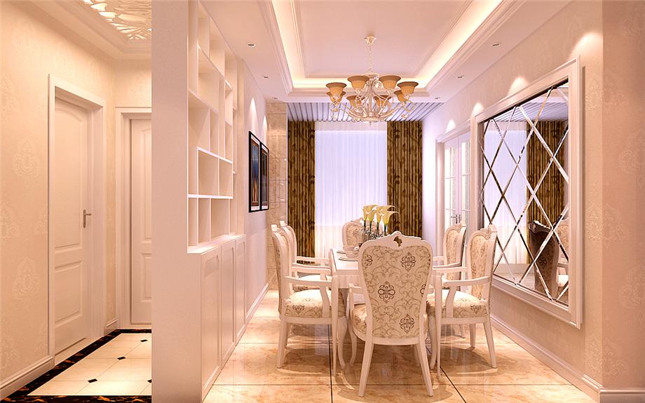 周至縣世紀(jì)星城小區(qū)131平簡(jiǎn)歐風(fēng)格方案設(shè)計(jì)