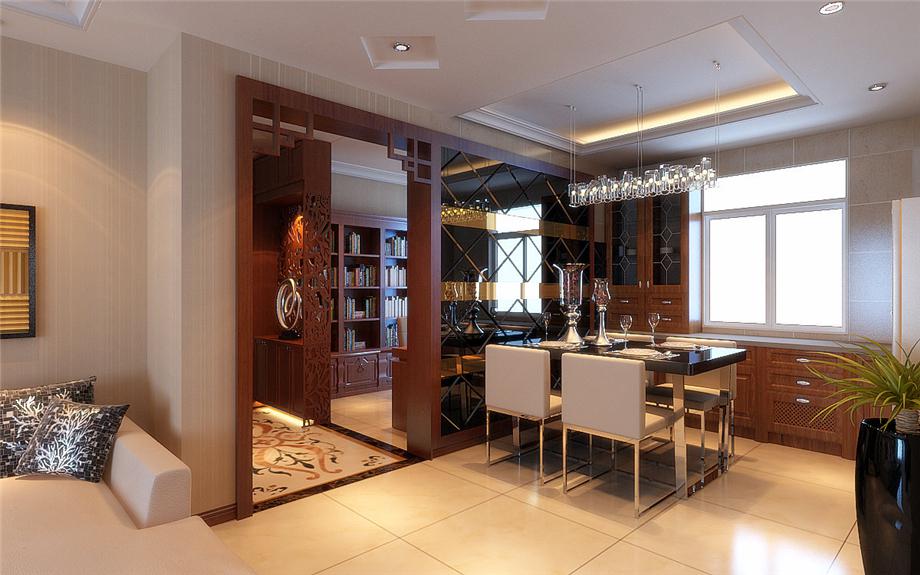 綠地生態(tài)國(guó)際城90平米中式風(fēng)格設(shè)計(jì)方案